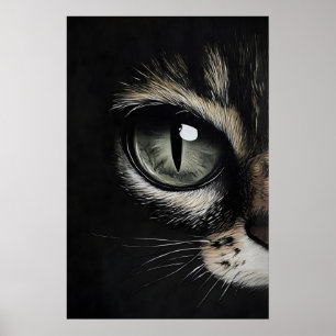 Olho de gato impressão escura, olho gato preto gót