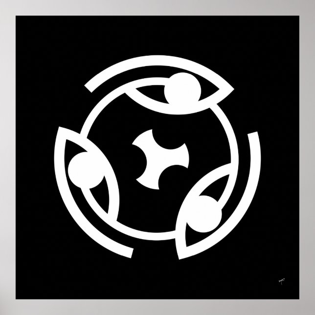 Olho De... Glifo Circular - Poster (Frente)