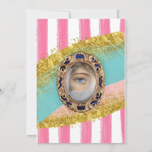 Olho de Lover Vitoriano, arte original, convite (Frente)