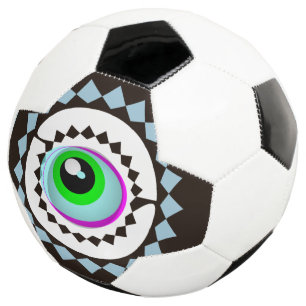 Olho de Monstro na Bola de Futebol Assustadora