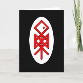 Olho de Odin Cartão de Saudação Bindrune Viking