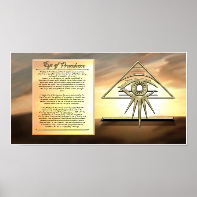 Olho de Providence Sunburst Information Poster (Frente)
