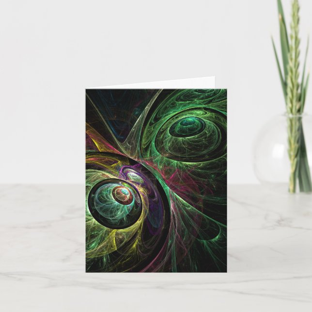 Olho para eye o cartão de nota da arte abstracta (Frente)