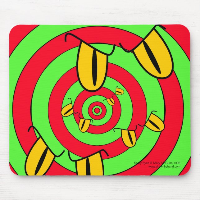 Olhos assustadores Mousepad (Frente)