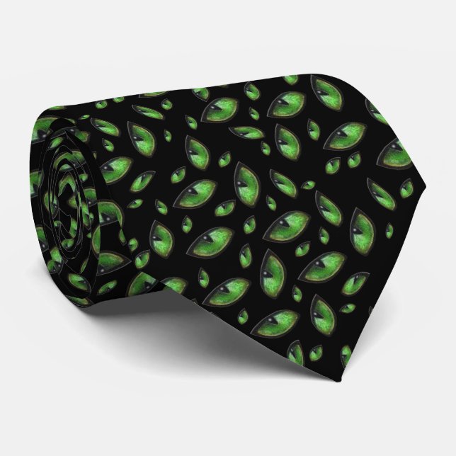 Olhos De Gatos Verdes, Gravata De Pescoço (Rolled)