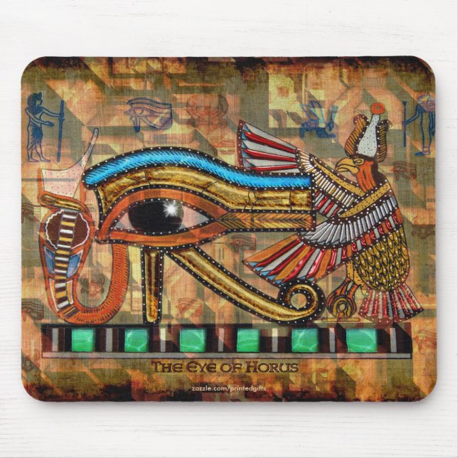 OLHOS DE HORUS, WADJET Egípcio Art Mousepad (Frente)