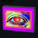 Olhos de Pop de Psicodélica Negros como uma Chama<br><div class="desc">Um favorito pessoal é esse design de pop-arte legal com um olho psicodélico que está queimando com cores vivas e parece que há uma chama no aluno com quadro laranja e fundo roxo. Isto faz uma legal pequena adição de arte à parede da galeria ou como legal arte de secretária....</div>