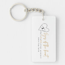 Olhos do chaveiro de acrílico do coração