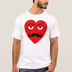 Olhos do Sr. Amor Vermelho Coração Com e t-shirt