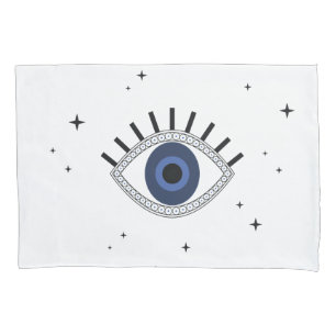Olhos e estrelas azuis místicos, proteção dos olho