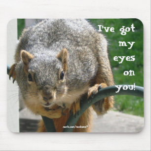 "Olhos em você" esquilo Mousepad