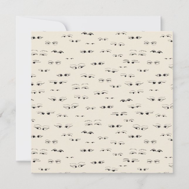 Olhos engraçados tinta desenho de arte padrão de a (Frente)