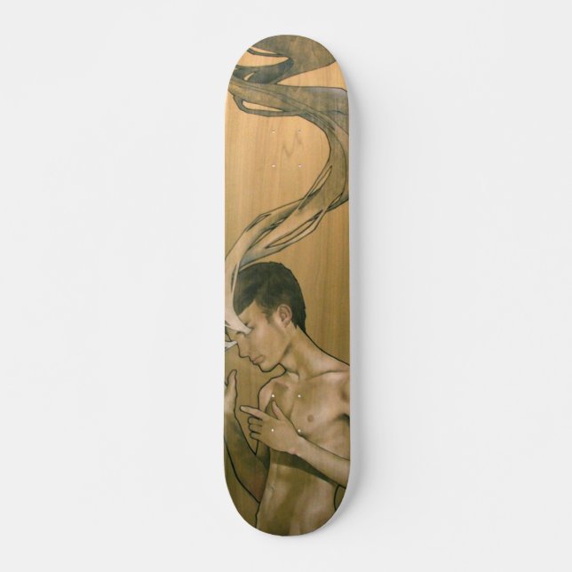 Olhos ilustrados do conselho do skate do fumo (Frente)