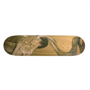 Olhos ilustrados do conselho do skate do fumo