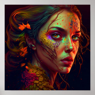 Olhos ouros - Belíssima Impressão de Arte de Mural