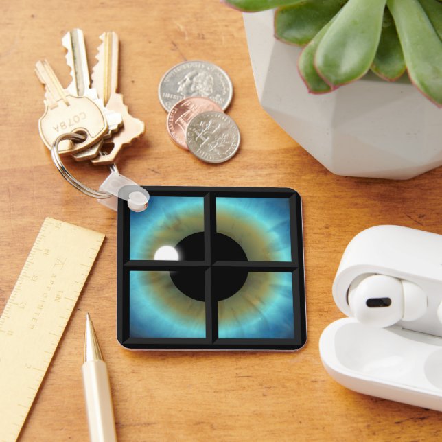 Olhos Para O Chaveiro Quadrado Da Alma Premium (Mesa)