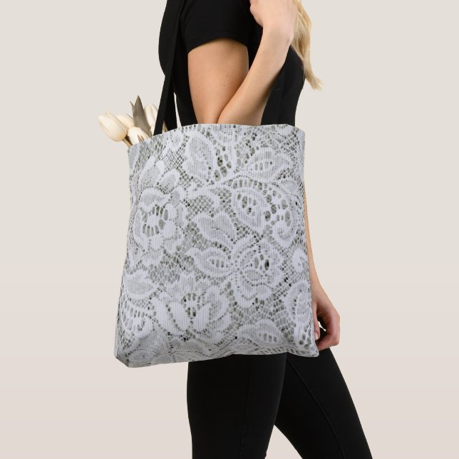 Olhos Pegando Lace Tote Bag Elegante (Close Up)