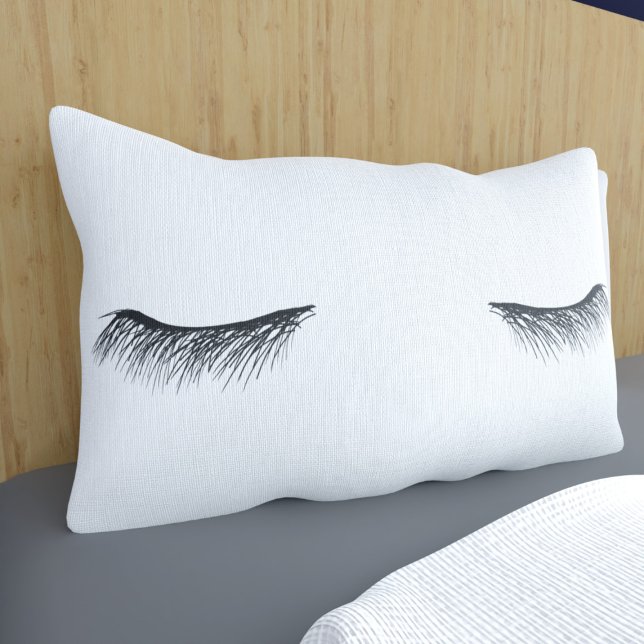 Olhos Pretos e Brancos Dormindo Máscaras Lashes (Ssshhhh. Don't wake her up. A fun eyelash pillowcase just for you)