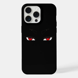 Olhos vermelhos aguçados de anime no case do iPhon