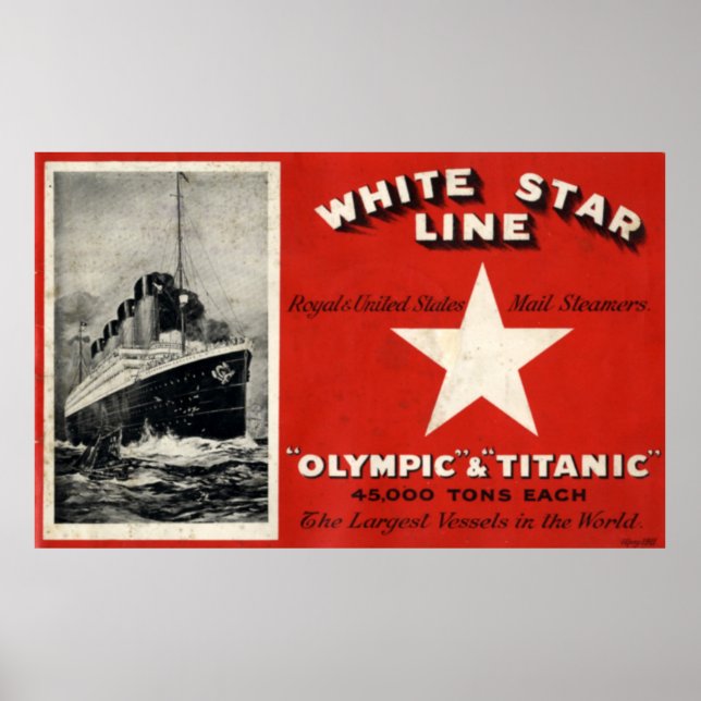 Olimpiadas da Linha White Star e Poster Titanic (Frente)