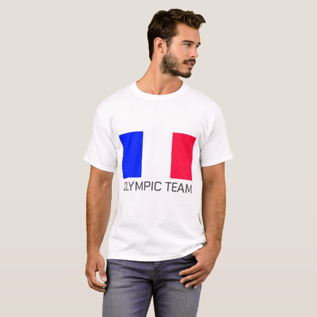 OLIMPIADAS TEAM Flag T-Shirt (França) (Frente Completa)