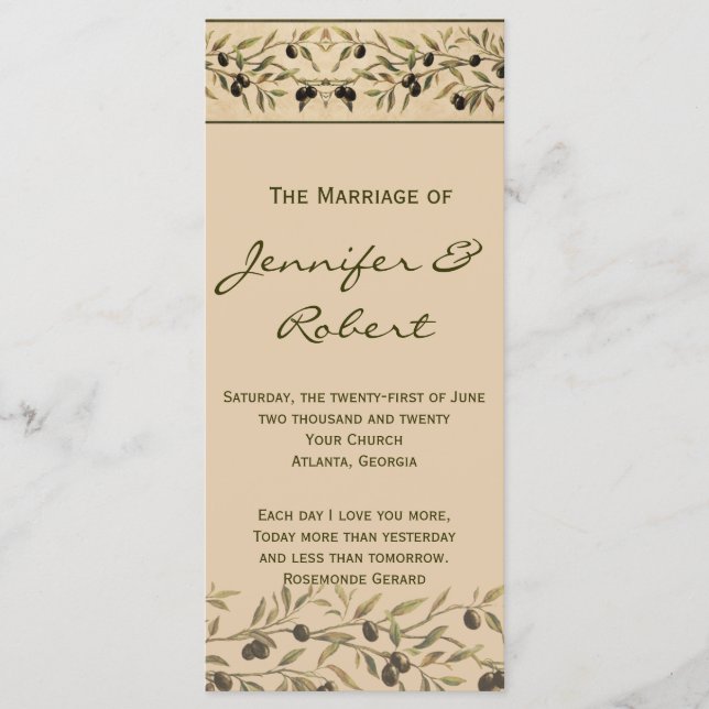 Olive Branch: Um Programa de Casamento Tuscano (Frente)