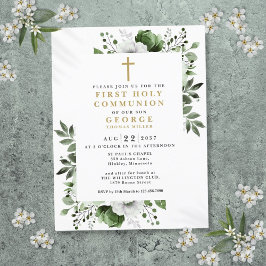 Olive Green Floral Primeiro Convite à Comunidade S