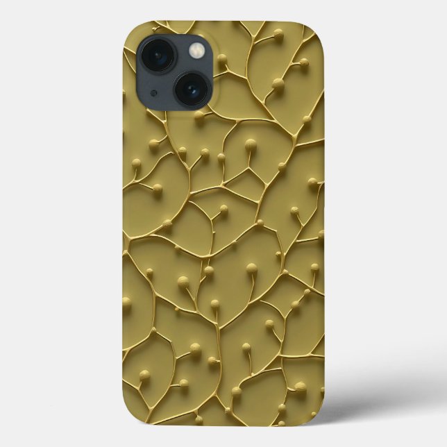 Olive Organic Texture iPhone Case Rugged Look (Verso)