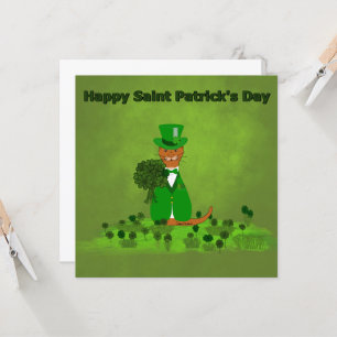 Oliver The Otter Picting Shamrocks - São Patrick