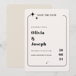 OLIVIA Modern Ivory Celestial Salve o Cartão de Da