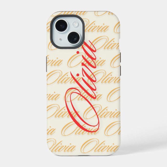 Olivia Name Pattern Design (Verso)