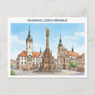 Olomouc República Tcheca Cartão Postal de Viagem