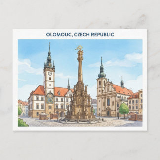 Olomouc República Tcheca Cartão Postal de Viagem