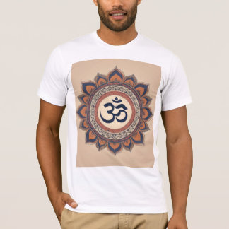 Om Design T-shirt mistura lindamente a espirituali