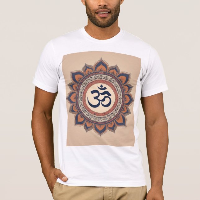 Om Design T-shirt mistura lindamente a espirituali (Frente)
