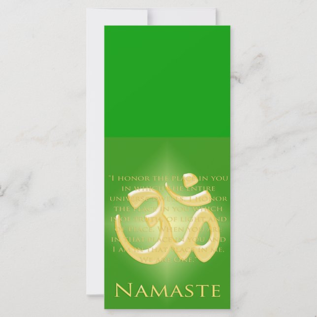 Om em Verde e Dourado - Namaste (Frente)