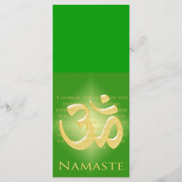 Om em Verde e Dourado - Namaste