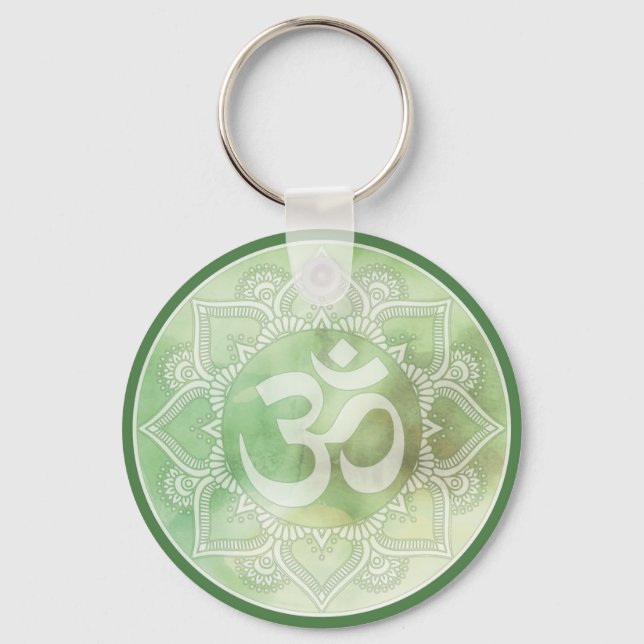 Om Mandala Green Chaveiro (Frente)