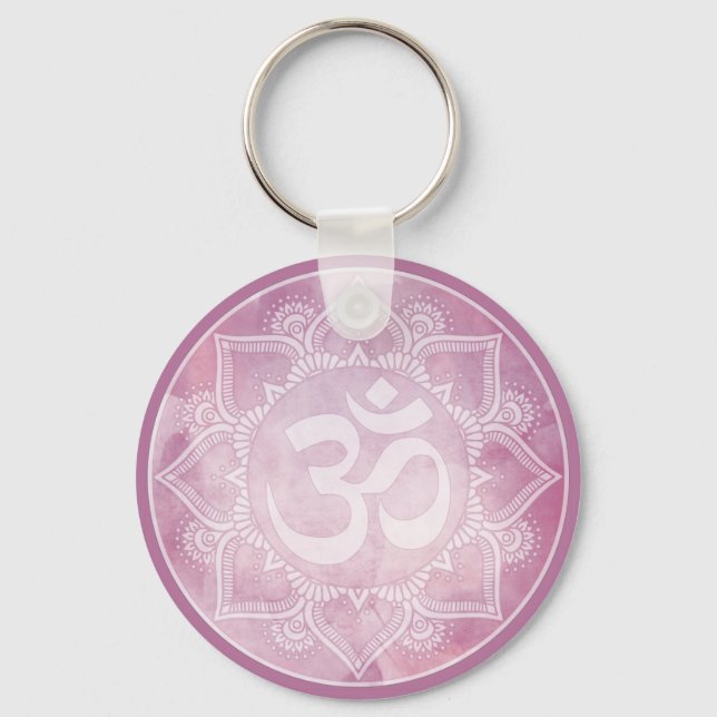 Om Mandala Pink Chaveiro (Frente)