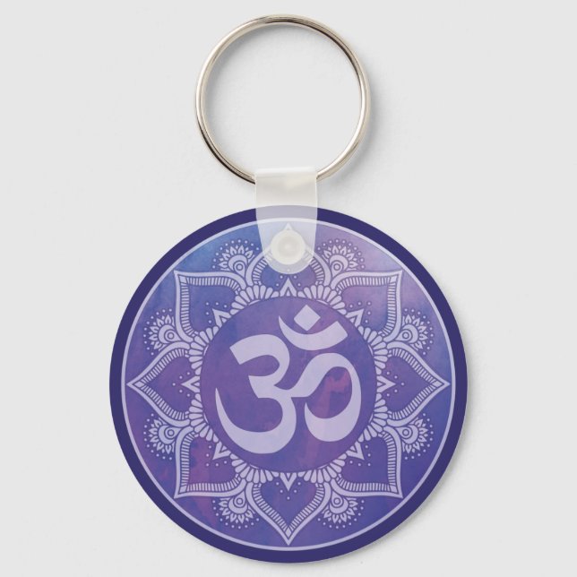 Om Mandala Purple Chaveiro (Frente)