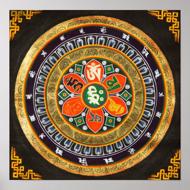 Om Mani Padme Hum Poster (Frente)