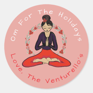 Om Para As Festas Yoga Adesivo