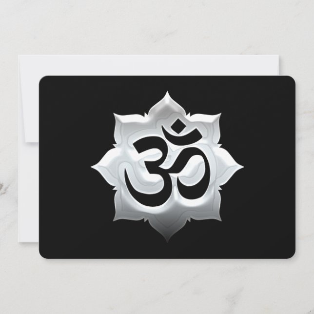 OM Símbolo Lotus Espiritualidade Yoga Crest (Frente)