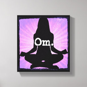 Om Yoga Meditação Zen Canvas Wall Art