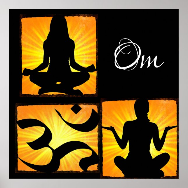 Om Yoga Meditation Poster (Frente)