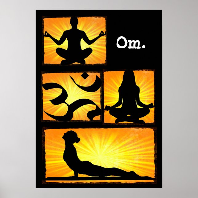 Om Yoga Meditation Poster (Frente)