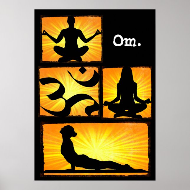 Om Yoga Meditation Poster (Frente)