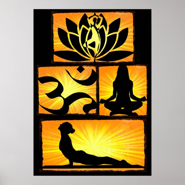 Om Yoga Meditation Poster (Frente)