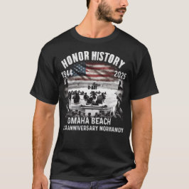Omaha Beach D-Day 81 RUA Anniversário 1944 T-Shirt