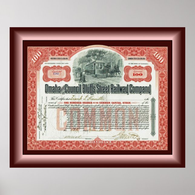 Omaha e Council Bluffs Street Rail ~ Poster (Frente)